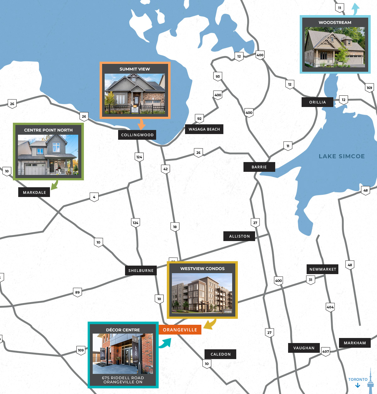 New housing developments in Ontario